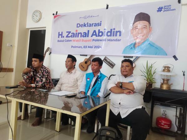 Tancap Gas, Ketua Partai Gelora Zainal Abidin Deklarasi Maju Calon Wakil Bupati Polman 2024