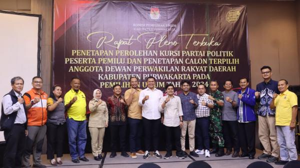 KPU Purwakarta Tetapkan Perolehan Kursi Parpol Hasil Pemilu 2024
