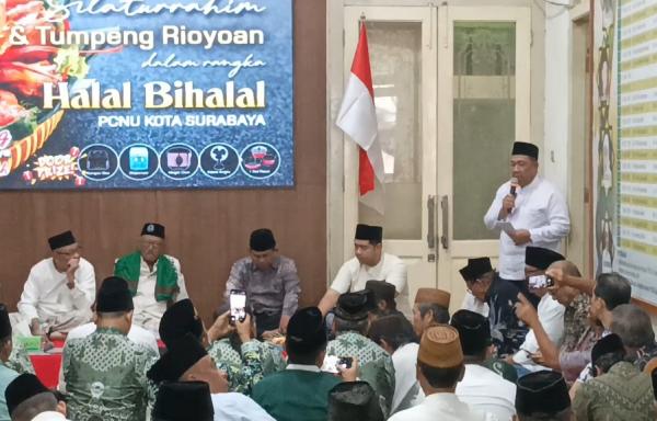 PCNU Surabaya Gelar Halal Bihalal dengan Meriah, Tradisi Maknai Keharmonisan antar Umat Beragama