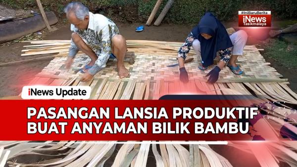 VIDEO: Pasangan Lansia di Salawu Tasikmalaya Tetap Produktif, Isi Waktu dengan Membuat Anyaman Bambu