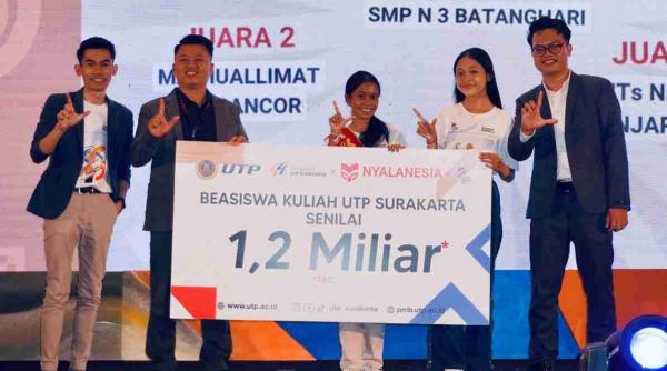 UTP Surakarta Salurkan Beasiswa 1,2 Miliar Bagi Juara FLN 2024