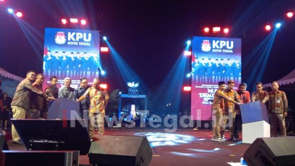 KPU Kota Tegal Luncurkan Tahapan Pilwalkot Gelar Musik Demokrasi Kebangsaan
