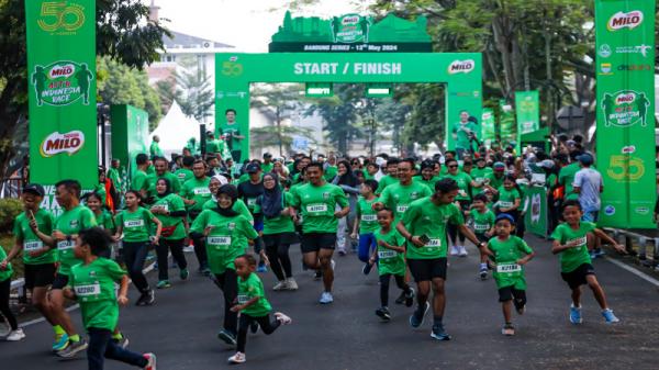 Meriahkan HUT 50 Tahun MILO, Ribuan Pelari Ikuti Road to MILO ACTIV Indonesia Race di Bandung