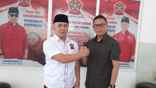 Bacalon Bupati Garut H Dudung Sudiana Sambangi Ketua Soksi Garut Silaturahmi dan Diskusi