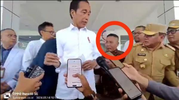 Viral Video Seorang Pria Terobos Barisan Paspampres Saat Kunjungan Presiden Jokowi di Konawe