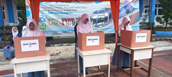 Pembelajaran Demokrasi, Pelmira 2024 SMK BPN Kota Tasikmalaya Digelar Mirip Pemilu 2024