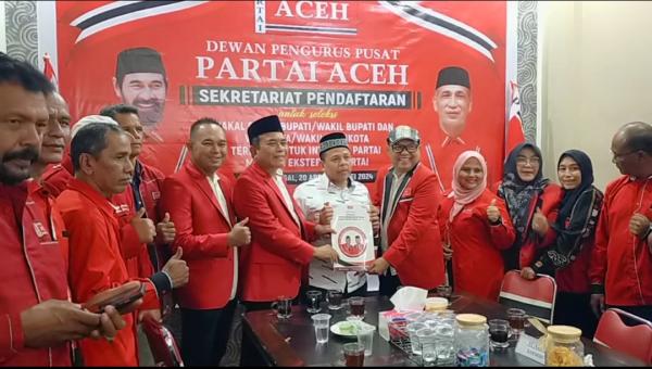 Maju Bacalon Bupati, Said Mulyadi Bersama Saiful Anwar Resmi Daftarkan Diri ke DPP Partai Aceh