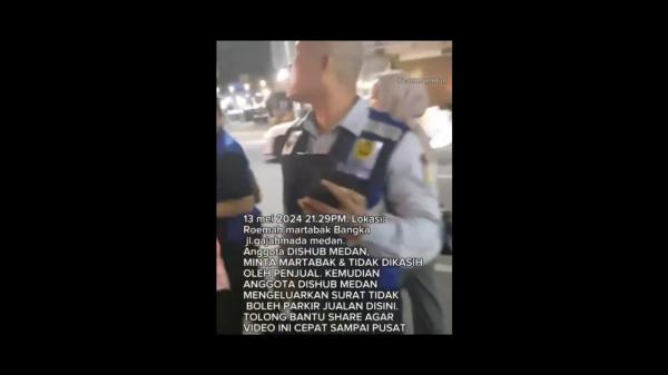 Viral Anggota Dishub Kota Medan Diduga Minta Martabak Tidak Dikasih Pedagang