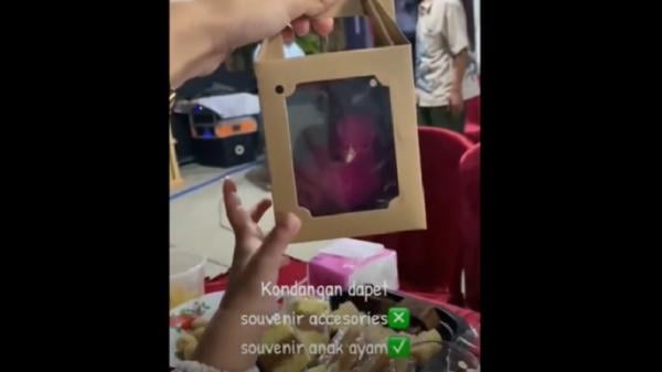 VIRAL : Suvenir Pernikahan Anak Ayam, Heboh Tamu Undangan di Mojokerto