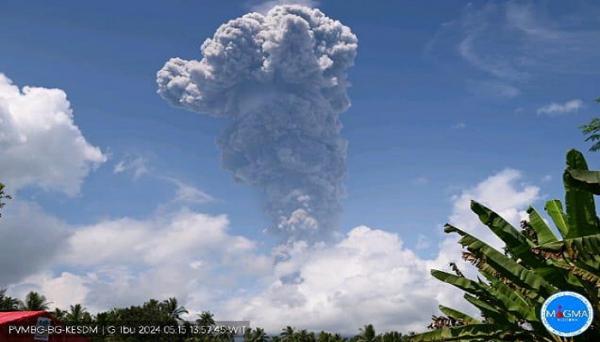 Erupsi Lagi, Abu Gunung Ibu di Halmahera Barat Setinggi 5.000 Meter