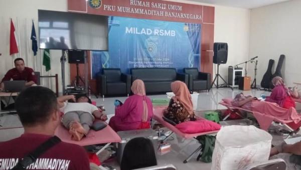Milad ke 5, RSU PKU Muhammadiyah Banjarnegara Gelar Donor Darah