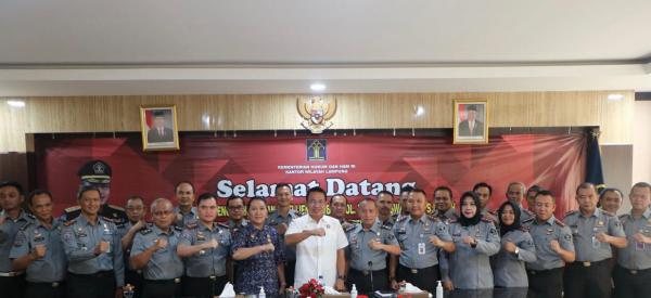 Kalapas Way Kanan Hadiri Kunker Direktur Pamintel Ditjenpas di Kanwil Kemenkumham Lampung