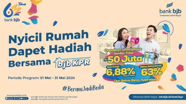 Bank bjb Hadirkan Program Pengajuan KPR dengan Suku Bunga Murah di HUT ke-63