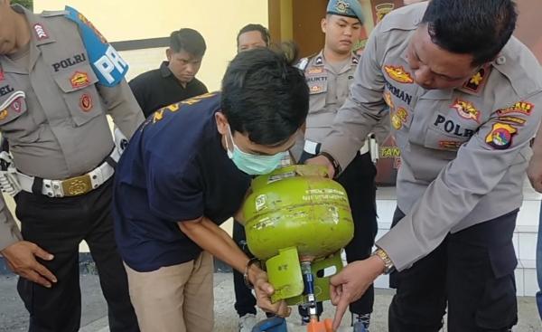 Jual Gas LPG Oplosan, Pemuda di Bima Diringkus Polisi, Begini Prakteknya