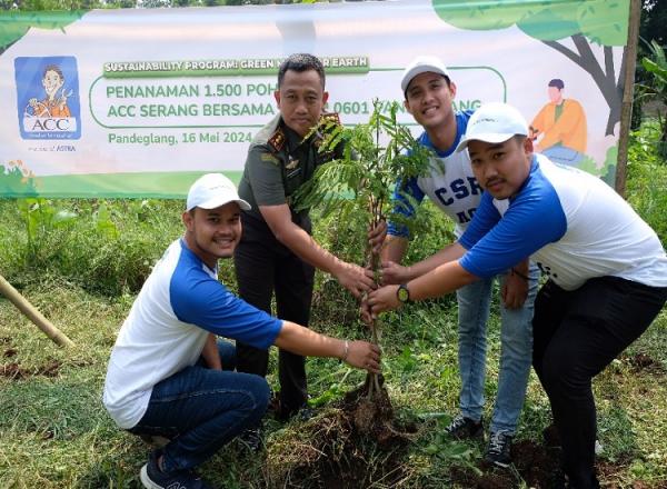 Dalam Rangka Menurunkan Gas Rumah Kaca, Kodim 0601 Pandeglang Gandeng ACC Gelar Penghijauan  