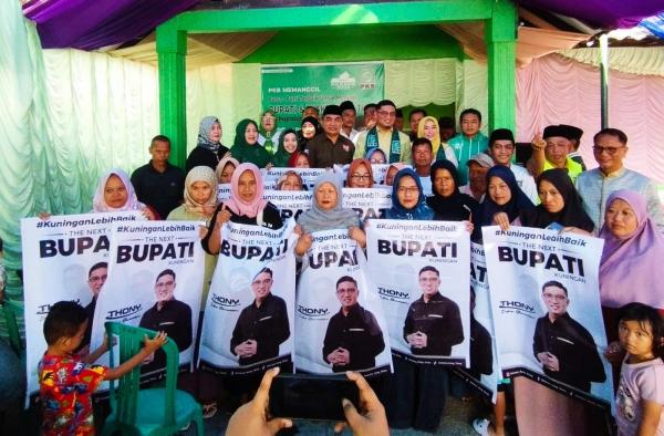 Ratusan Pendukung Kawal Thony Indra Gunawan saat Daftar Calon Bupati Kuningan di PKB