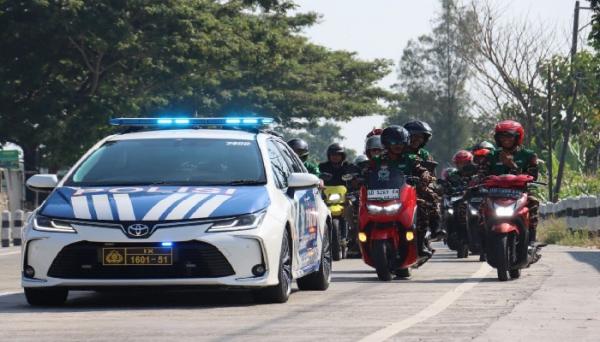 Ratusan Pemotor Meriahkan Safety Riding GP Ansor Sragen Bersama Kapolda Jateng