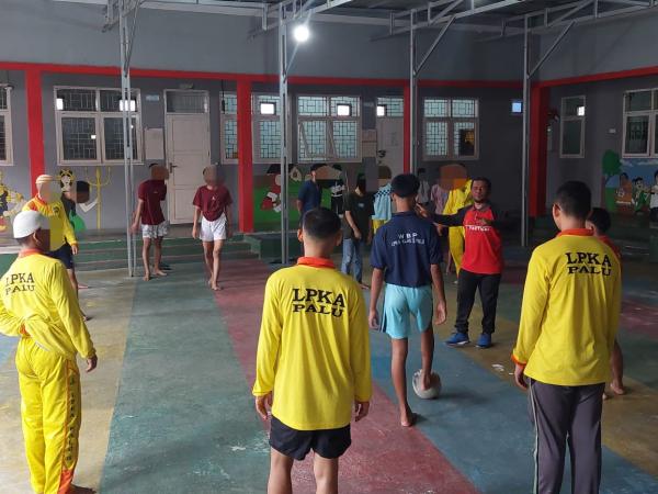 Didorong Berprestasi, Anak Binaan Di LPKA Palu Ikuti Penjaringan Bakat Olahraga Sepakbola
