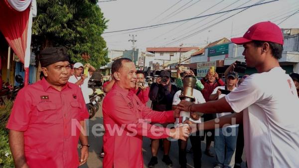 Obor Api Perjuangan Menginap di DPC PDI Perjuangan Kota Tegal