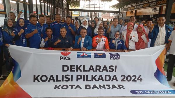 Jelang Pilkada 2024, 4 Parpol di Kota Banjar Deklarasi Koalisi Madani