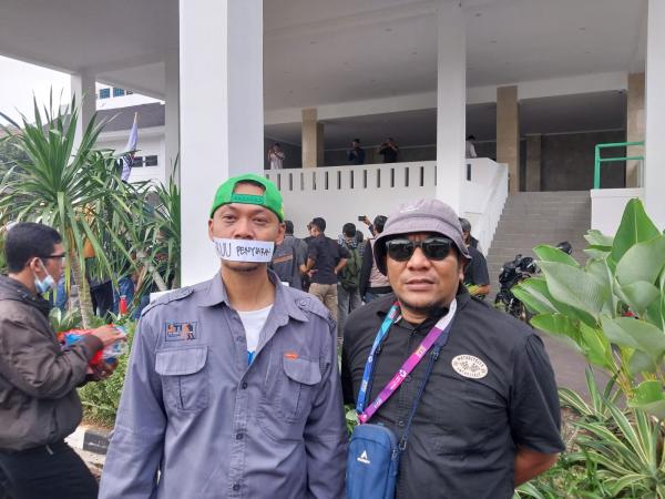 Jurnalis Cianjur Geruduk Gedung DPRD Cianjur Minta Tolak RUU Penyiaran Investigasi