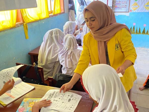 Mahasiswi STIKes Jabal Ghafur Promosi Kesehatan di SDN Layan Kecamatan Tangse Pidie