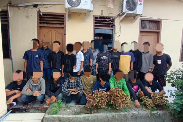Polisi Gagalkan Geng Motor yang Hendak Tawuran di Desa Hamparan Perak, 22 Remaja Diamankan