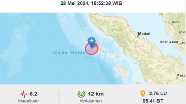 Gempa Bumi Magnitudo 6,2 Guncang Sinabang Aceh, Ini 4 Faktanya