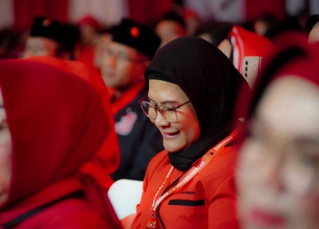 Semangat Bupati Indramayu Nina Agustina Sukseskan Rakernas V PDIP Di Jakarta 