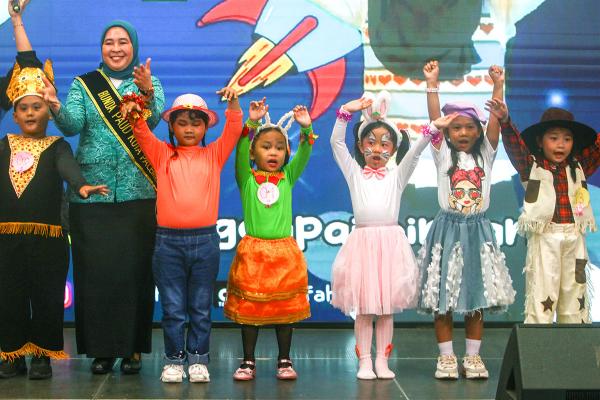 Potret Keseruan Anak PAUD bersama Bunda PAUD Palembang