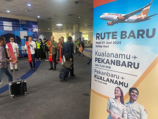 Jelang Libur Sekolah, Super Air Jet Resmi Tambah Kapasitas Rute Penerbangan Kualanamu-Pekanbaru