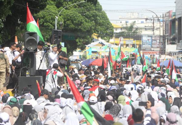 Aksi Solidaritas Bela Palestina di Medan, Ribuan Umat Islam di Sumut Siap Boikot Produk Isreal