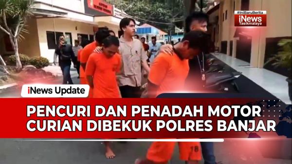 VIDEO: Pencuri dan Penadah Motor Curian Diringkus Polres Banjar, Satu Pelaku Masih Buron