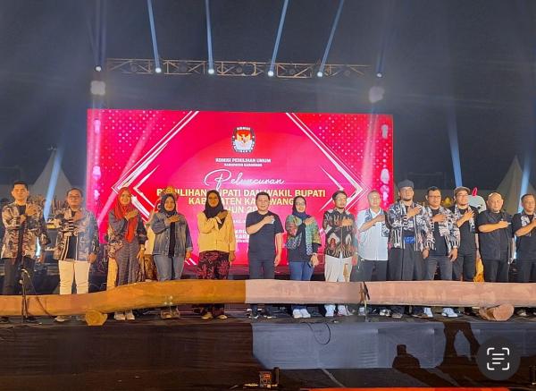 Tidak Dihadiri Forkompinda, Launching KPU Karawang Tetap Meriah