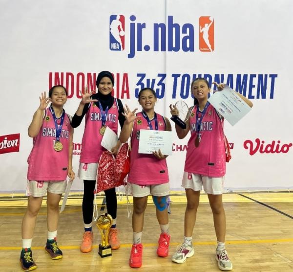 Tim Basket PPOPM Kabupaten Bogor Sabet Juara di Ajang Jr NBA Indonesia 3x3 Tournament 2024