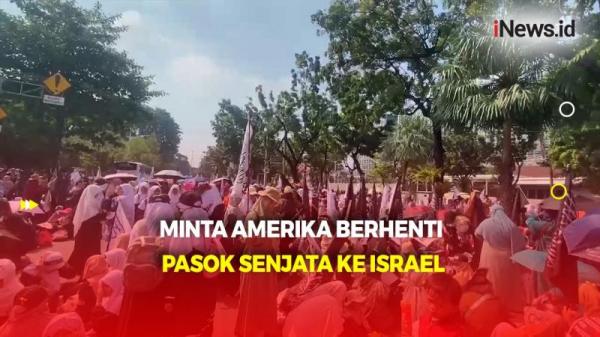 Ribuan Masyarakat Geruduk Gedung Kedubes Amerika, Serukan Berhenti Pasok Senjata ke Israel