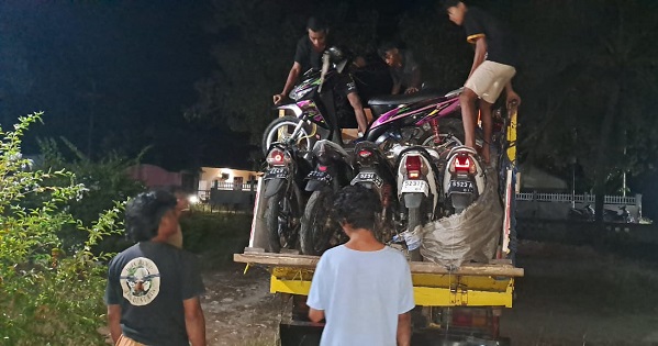 Polsek Umalulu Amankan  8 Unit Sepeda Motor Mencurigakan Asal Bali