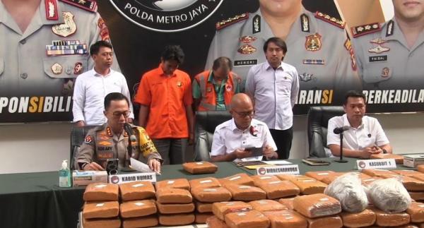 Bermula Dari Depok, Polda Metro Jaya Amankan 99,48 Kg Ganja Siap Edar