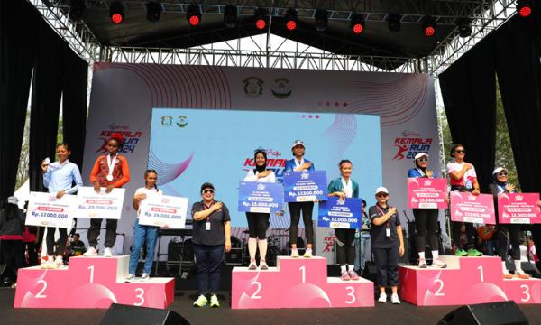 Bhayangkari Polda Sumut Borong Podium Juara Kemala Run