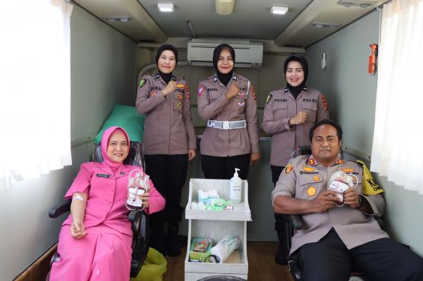 HUT Bhayangkara ke-78, Polres Pidie Jaya Gelar Donor Darah Terkumpul 47 Kantong