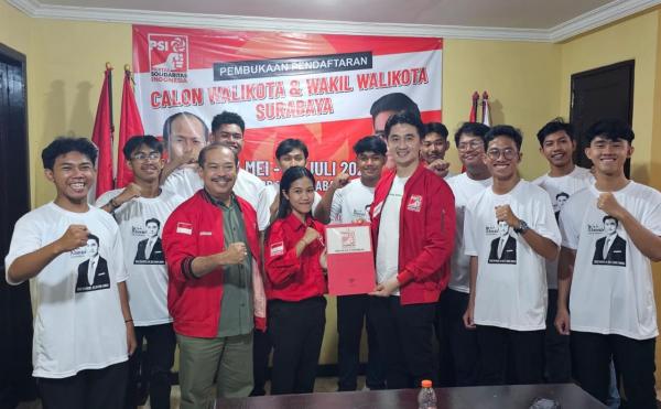 Serius Maju Pilwali Surabaya, Bro Richard Ambil Formulir di DPD PSI