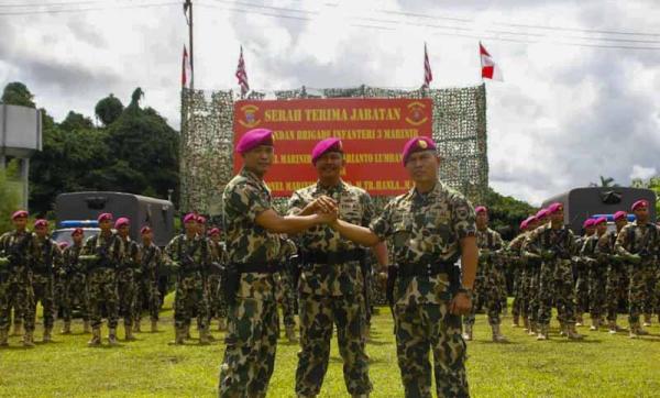 Gantikan Kolonel Mar Carles Lumban Gaol, Kolonel Mar Irwanto Resmi Jabat Danbrigif 3 Marinir