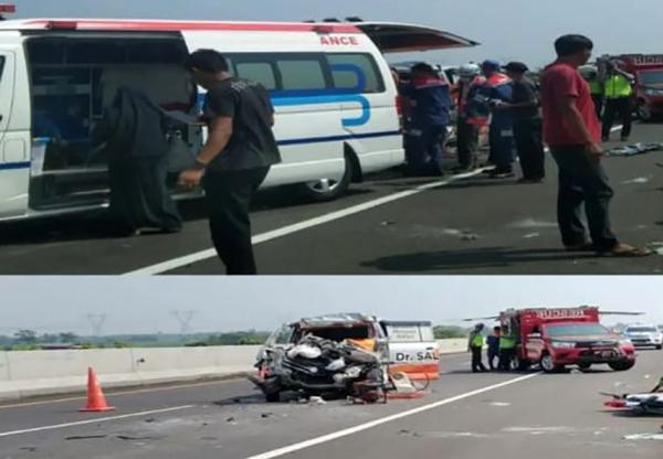 Kecelakaan Maut di Tol Pemalang-Batang, Ambulans Bawa Jenazah Tabrak Truk, 2 Orang Tewas