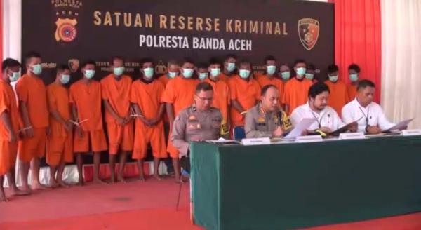 Main Judi Online di Warung Kopi, 19 Orang Dicokok Satreskrim Polresta Banda Aceh