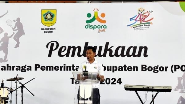 Buka Porpemkab Bogor 2024, Pj Bupati Asmawa Tosepu Dorong Rancang Cetak Biru Keolahragaan
