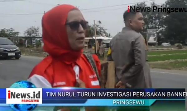 Video Nurul Hidayah Bacawabup Pringsewu Bersama Tim Turun Ke Lokasi Perusakan Banner