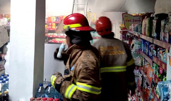 Maling Terjebak Kebakaran di Dalam Minimarket Cimanggis Depok, Nyalakan Korek Dekat Tabung Gas