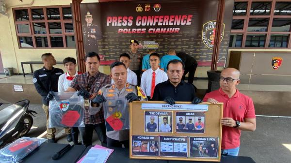 Polres Cianjur Tangkap Lima Tersangka Pembacokan yang Tewaskan Pelajar di Warungkondang
