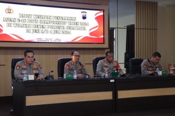 Polisi Kerahkan 1.068 Personil untuk Menjamin Pelaksanaan Asean U-16 Boys Championship di Surakarta