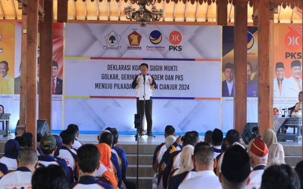 Golkar-Gerindra-NasDem-PKS Deklarasi Koalisi Sugih Mukti, Poros Terkuat di Pilkada Cianjur 2024
